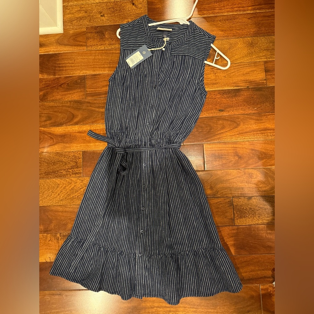 Universal Thread Navy and White Striped Dress